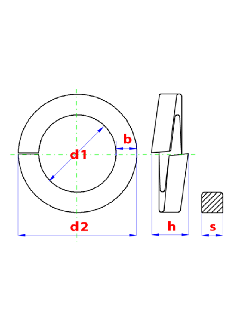 PGB Veerring DIN127B M4 Staal Zn 7,6mm 200 st.