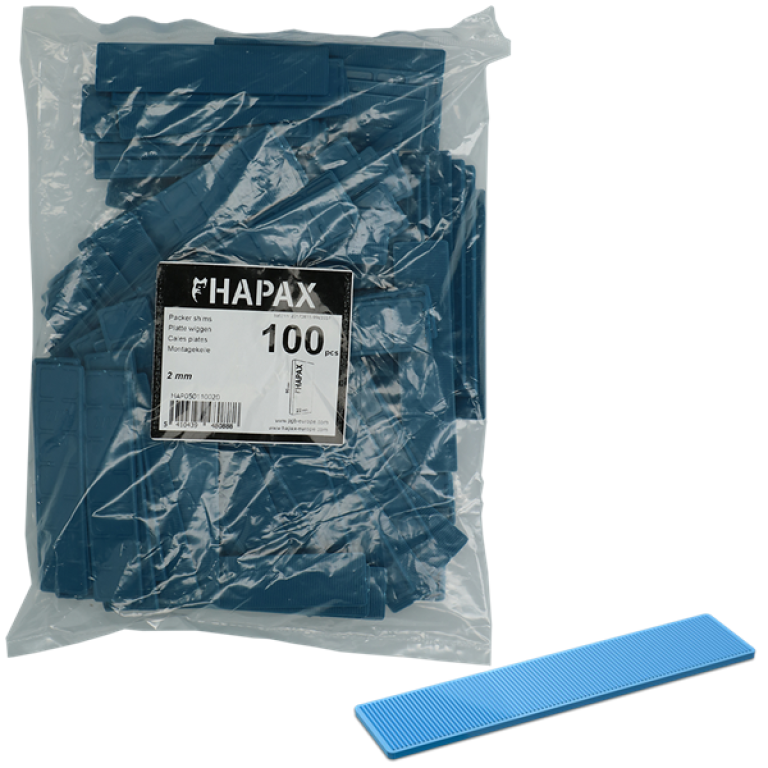 Hapax Platte Wiggen Geribbeld 95x22x2mm 100st. 