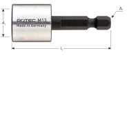 Rotec Magnetische Dopsleutel 1/4'- E6,3x50mm 10,0mm 