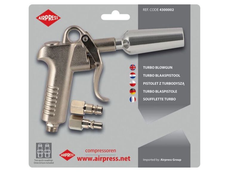 Airpress Turbo Blaaspistool met Insteeknippels - ref.: 4300002