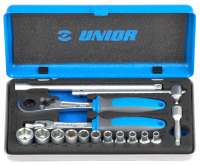 Unior Dopsleutelset 188BI - 1/4' in metalen cassette - 16 st.  