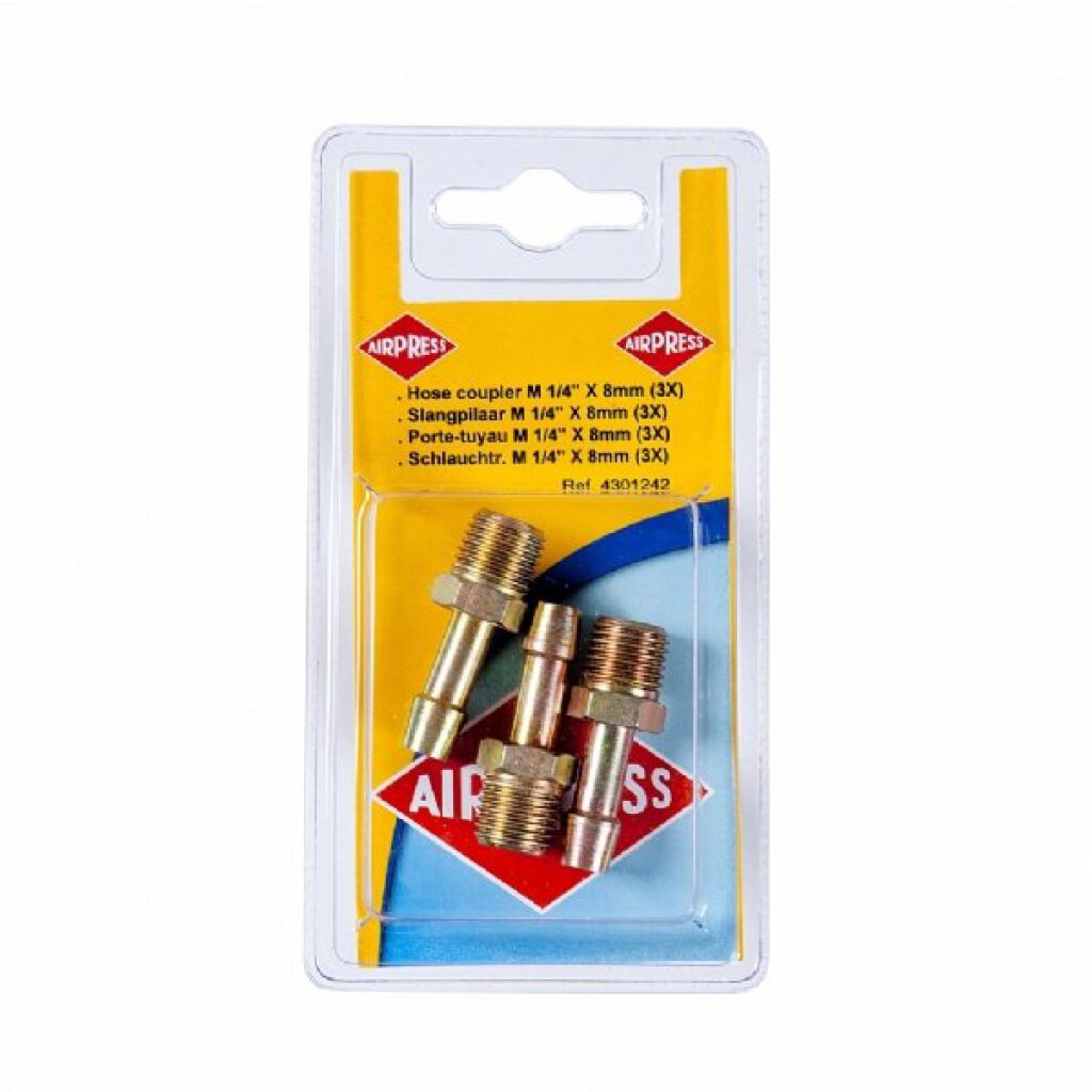 Airpress - 4301242 - Slangpilaar M1/4' x8mm - 3 st. 