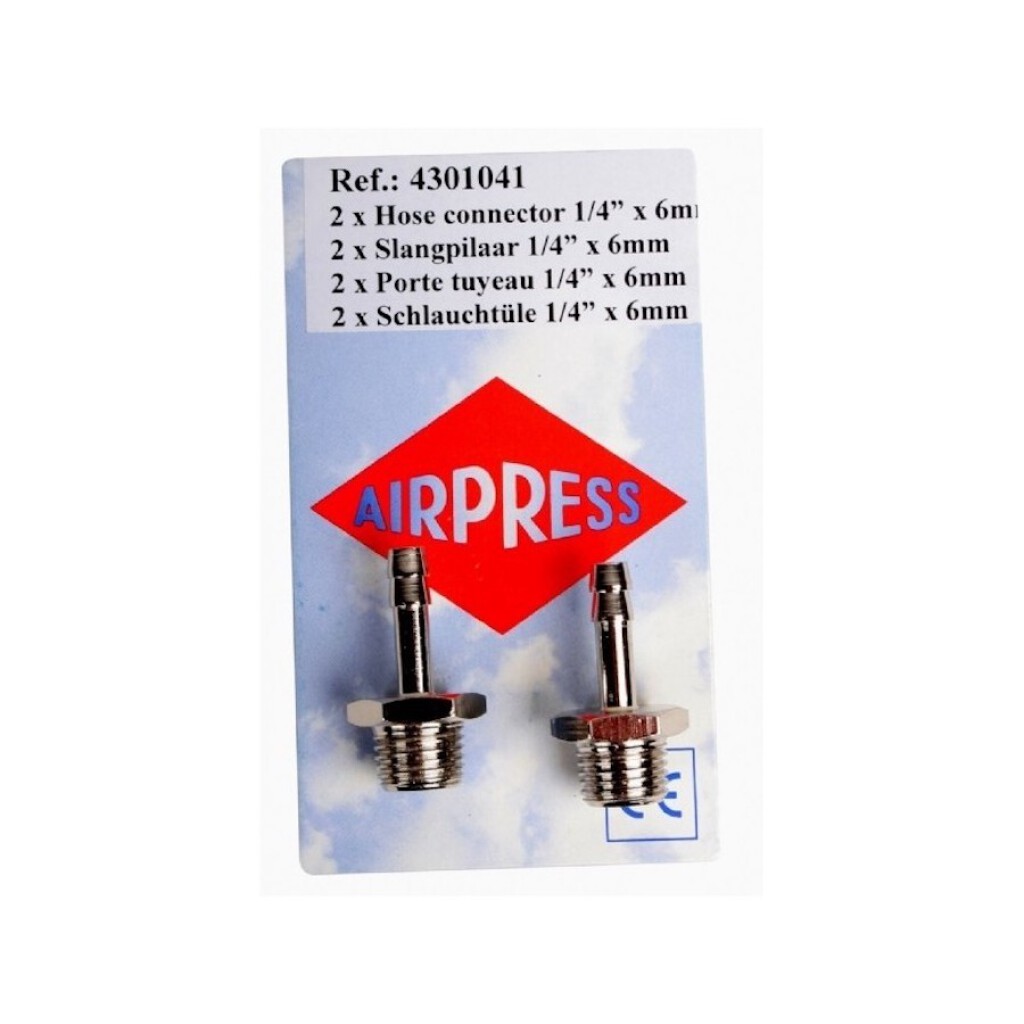 Airpress - 4301041 - Slangpilaar 1/4' x6mm - 2 st.