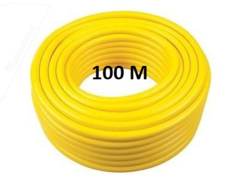 Getricoteerde gele slang, high twist resistant 1/2' - 100 m