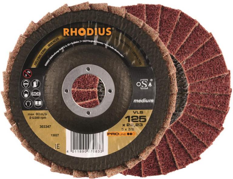 Rhodius PROline VLS fleece klepschijf, diameter [mm]: 125, boring [mm]: 22.23